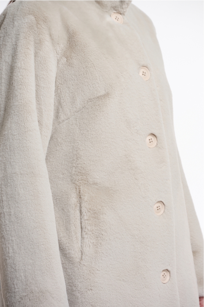SINGLE BREASTED FAKE FUR COAT NONNA 7002511 9030 birch